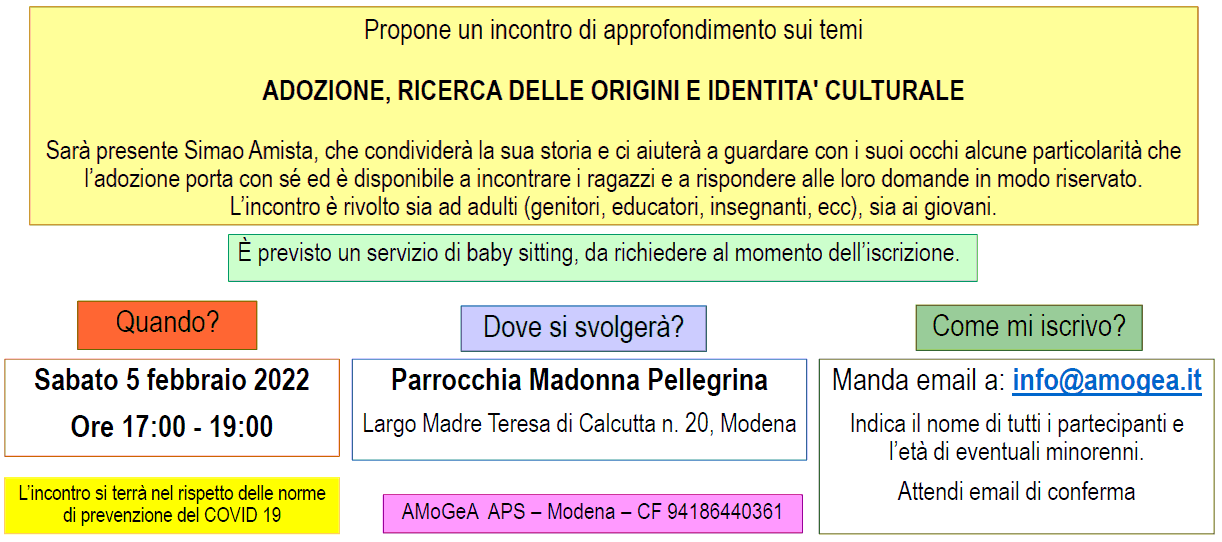 Adozione, ricerca delle ORIGINI e identitá CULTURALE